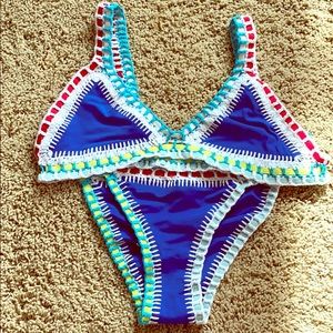 Blue Crochet Bikini